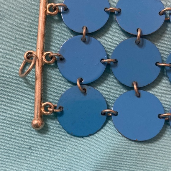 Vintage Blue Disc Bracelet - Picture 3 of 9